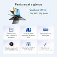 thumbnail image 2 of ASUS Vivobook 14 Flip 2-in-1 Laptop, 14" FHD OLED Touchscreen, Intel Core Ultra 5 226V (up to 40 TOPS), Intel Arc Graphics, Copilot+ AI PC , Windows 11, 25H Battery, w/Stylus Pen, 2 of 8