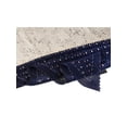thumbnail image 3 of INSPIRE CHIC Pleated Color Block Cashew Nuts Paisley Pattern Neck Scarf Neckerchief Bandana Navy Blue, 3 of 5
