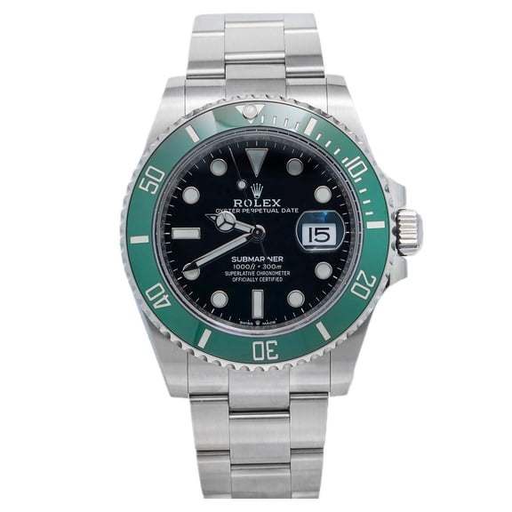 Pre-Owned Rolex Submariner Date 41MM 126610LV Starbucks / Cermit Black Dial Green Ceramic Bezel Stainless Steel Oyster Bracelet