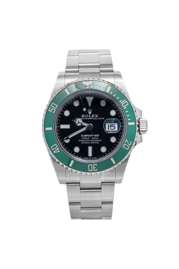 Pre-Owned Rolex Submariner Date 41MM 126610LV Starbucks / Cermit Black Dial Green Ceramic Bezel Stainless Steel Oyster Bracelet