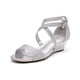 thumbnail image 1 of Sandalia DREAM PAIRS Jones Plata con Cuña Baja y Correa al Tobillo, 1 of 8