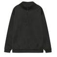 thumbnail image 3 of Hpapadks Sweatshirt for Women Half Zip Oversized Long Sleeve Solid Drop Shoulder Fleece Workout Hoodies for Women Black S, 3 of 3