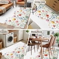 thumbnail image 6 of Spring Watercolor Area&nbsp;Rug 2.7x5ft Wildflower Flower Leaf Botanical Non-Slip&nbsp;Washable Square&nbsp;Rugs Soft Felt Indoor Floor Mat for Bedroom Kitchen Living Room Bathroom, 6 of 9