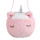 thumbnail image 2 of Bolsa Licorne de dibujos animados de felpa, bolso con cremallera, minibolso cruzado informal (blanco y rosa) Tmvgtek Para estrenar, 2 of 5