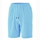 thumbnail image 1 of pstuiky Pantalones cortos para hombre, Pantalones cortos casuales de color liso para hombre, con bolsillos y cintura con cordones Pantalones cortos deportivos para hombre, 1 of 7