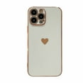 thumbnail image 2 of For Apple iPhone 11 Luxury Plating Love Heart Case TPU Shockproof Slim Soft Cover, 2 of 4