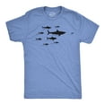 thumbnail image 1 of Mens Shark Hierarchy Chart T Shirt Funny Science Ocean Tee for Guys (Light Heather Blue - Shark Hierarchy) - S, 1 of 2