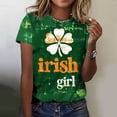 thumbnail image 4 of Levmjia Womens T Shirt St Patricks Day Short Sleeve Crew Neck Casual Versatile Top Soft Breathable Polyester Loose Fit Graphic Tee, 4 of 7