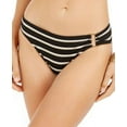thumbnail image 2 of Lauren Ralph Lauren BLACK Metallic-Stripe Ring Hipster Bikini Swim Bottom, US 8, 2 of 7