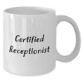 thumbnail image 2 of Amangny Certified Receptionist Gifts for Women - Funny White Coffee Mug Graduation, 2 of 6