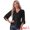 Black, variant on Women's 3/4 Sleeve V Neck Sparkly Blouses XS Gold