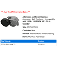 thumbnail image 2 of Alternator and Power Steering Accessory Belt Tensioner - Compatible with 2004 - 2005 BMW X3 2.5L 6-Cylinder, 2 of 2