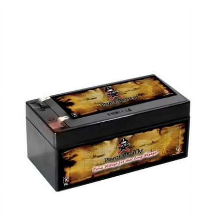 Pirate Battery 12V (12 Volt) (12 Volt) 3.5Ah Sealed Lead Acid (SLA) Battery - T1 Terminals - for Pb-12-3.5