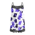 thumbnail image 5 of Blmnix Sexy Sleepwear Women Pjs Sets Pajama Sets Shorts Sleepwear Sets Relaxed Purple Crew Neck Sleeveless Cropped Soft Pajama Set for Women,L, 5 of 5