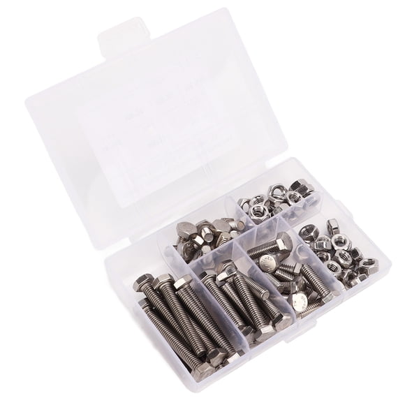 M6 Hex Screw, 80 Pcs M6 Hex Screw Nut Set For Machinery