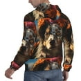 thumbnail image 6 of Wukai Flower Crown Dog Print Men Hoodies Fleece Sweatshirts Long Sleeve Sweaters Pullover Fall Outfits Winter Clothes-Small, 6 of 7