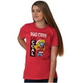 thumbnail image 5 of Santa Smurfette Too Cute Christmas Women's Graphic T Shirt Tees Brisco Brands L, 5 of 6
