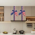thumbnail image 4 of Patriotic Cabinet Bow Kitchen Window Decoration Suitable For 250th Independence Day Memorial Day July 4th Decor American Flag Star Stripe Ribbon Bow, 4 of 5