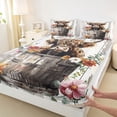 thumbnail image 3 of Manfei Floral Highland Cow Twin Sheet Sets 3pcs for Boys Girls,Farmhouse Animal Twin Fitted Sheet Microfiber,Vintage Aesthetics Breathable Flat Sheet,Luxury Bedroom Decor, 3 of 7