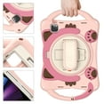 thumbnail image 6 of Dteck Kids Case for iPad Pro 11 inch 4th/3rd/2nd Gen,iPad Air 5th/4th Gen 10.9" Silicone Shockproof Boy Girl Cover with Pencil Holder Handle Grip Hand Strap Kickstand Shoulder Strap,Pink, 6 of 8