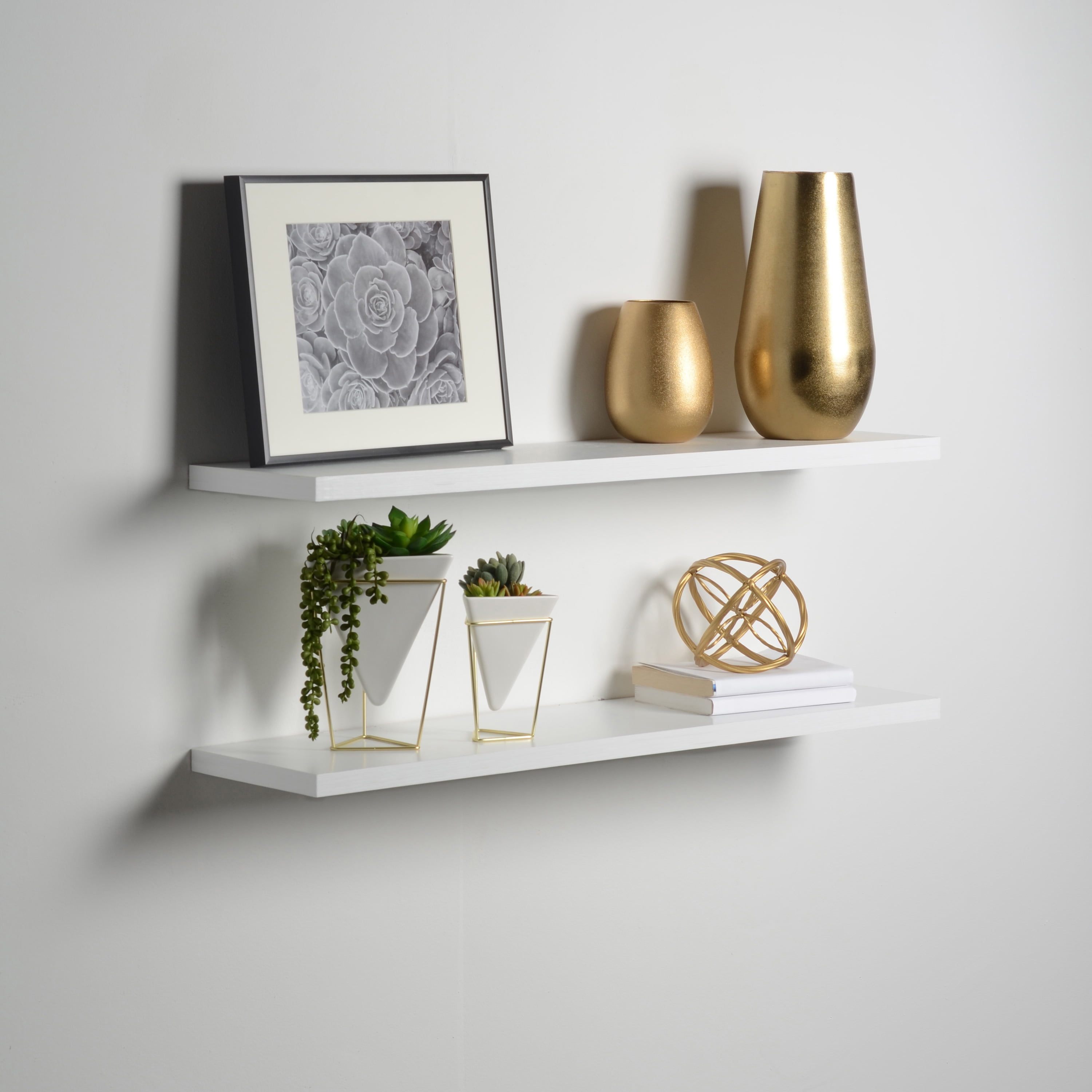 Delta Floating Shelf 8 x 36 x 1 White