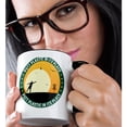 thumbnail image 2 of 3drose, Putt Plastic in Its Place 10 Silhouette of Frisbee Disc Golfer Putting with Birds Flying, 15oz Two-tone Black Mug, 2 of 6