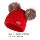 thumbnail image 3 of Sonducket Bufanda Bebé Invierno Cálido Kit Tejido Elasticidad Protector térmico Clima frío Cómodo Versátil Sellado Bufanda rosa Sombreros marrón bola de pom rojo Sonducket AP008793-01B, 3 of 6