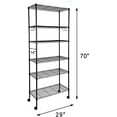 thumbnail image 5 of YSSOA 6-Tier Storage Shelving Units with Wheels, 30 "D x 14" W x 65 "H, 5 of 9