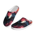 thumbnail image 2 of Easygdp Red Flame Wolf Head Slippers for Women Mens Winter Warm Home Slippers Plush Slip on House Slippers for Indoor Outdoor Shoes-46/47, 2 of 7