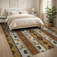 thumbnail image 3 of ODIKA 8'x10' Washable Area Rug Livingroom Neutral Wildlife Cabin Border Large Southwestern Aztec Playful for King Size Bedroom Under Bed, Master Suite, Non-Shedding, Easy Care, 3 of 7