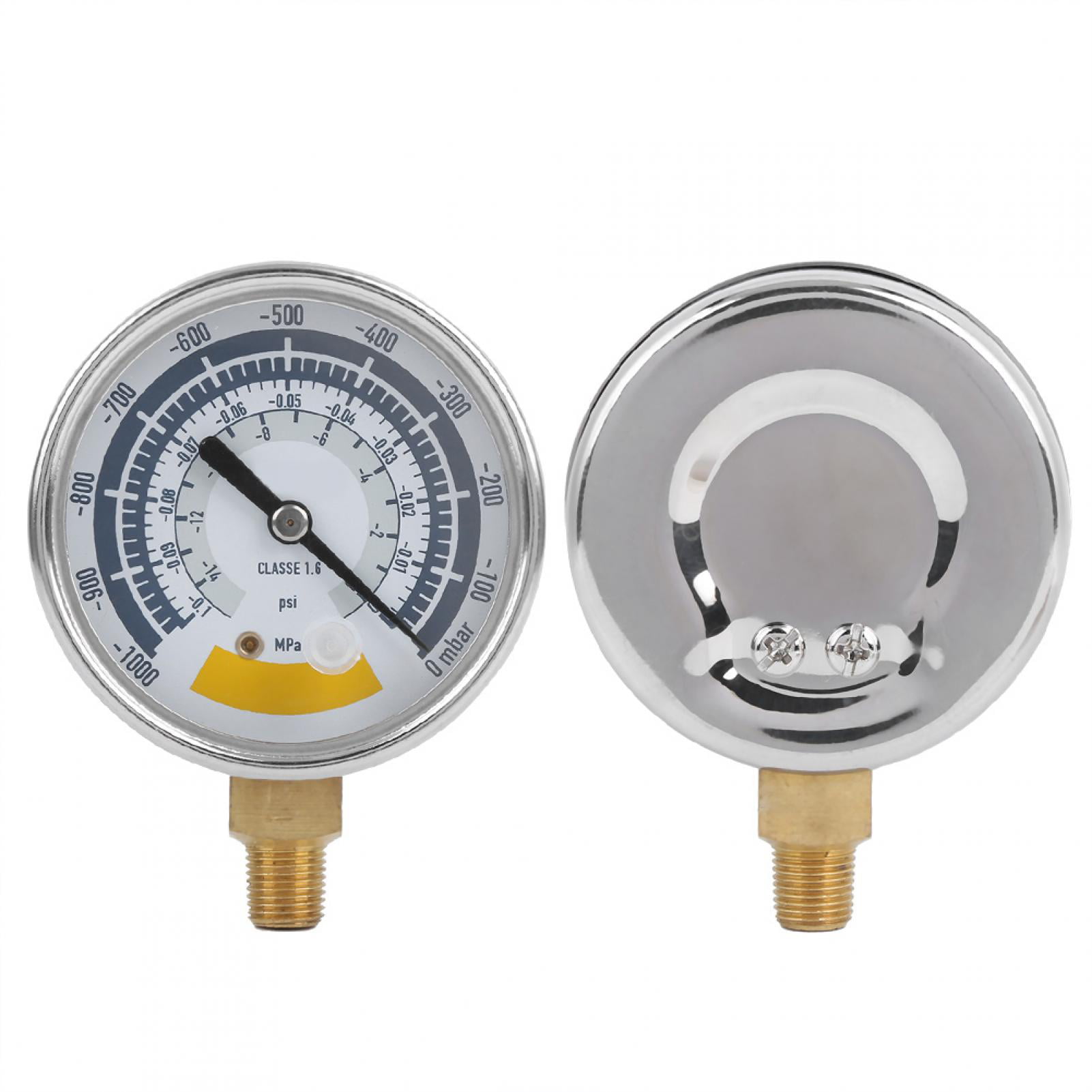 Measuring Tools,Pressure Gauge Accurate Air Gauge Instrument for Vacuum Pump 0‑14psi G1/4in Connector 