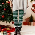 thumbnail image 5 of Gamivast High Waisted Leggings for Women Plus Size Graphic Christmas Striped Yoga Running Pants Stretch Smoothing Pull on Workout Holiday Leggings Funny Christmas Clothing, 5 of 6