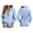 Sky Blue, variant on Odbmxy Long Sleeve Women's Shirts Striped Fall Collared Women's Blouses Regular Button Down Tie Back Casual Vacation
