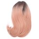 thumbnail image 2 of Peluca mediana femenina larga de 48 cm, cabello natural rosa, pelo corto y rizado, sombreros completos, pelucas de onda sintética, fiesta, cabello falso Amonsee No, 2 of 7