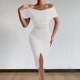 thumbnail image 1 of LOVZFMLL Women's Summer Bandage Solid Color Backless Strapless Party Long Maxi Dress White L, 1 of 8
