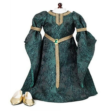 Carpatina Celtic Princess Medieval Dress and Shoes fits 18