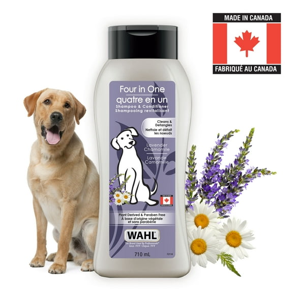 Shampoing et revitalisant 4-en-1 Wahl pour chiens - 700 ml Nettoie, revitalise le pelage