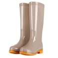 thumbnail image 5 of hopeusnice Women Tall Knee High Rain Boot Square Toe Waterproof Shoe For Farm Garden Work Khaki 41, 5 of 5