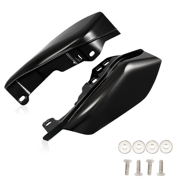 Deflector de calor de aire de marco medio para motocicleta, negro brillante