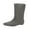 Gray, variant on Gray Women'S British Style Straight Ankle Boots Pointed Toe Flat Sole Casual Winter Boots, Flock Material, Easy Zip