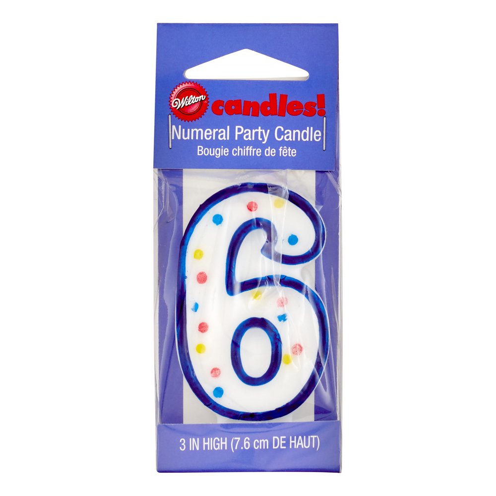 Wilton Number Candle, 6, Purple