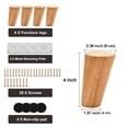thumbnail image 2 of Patas para muebles Alecutremy de madera cónica de 10 cm, juego de 4, 2 of 7