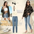 thumbnail image 5 of VDJ Button Down Shirts for Women Lapel Long Sleeve Blouses Business Work Shirt Blouses Dressy Casual Collared Tops Size XXL, 5 of 9