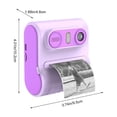 thumbnail image 3 of Kids Instant Print Camera - 2.4" HD Dual Lens Thermal Printing Camera, 1280x720 Resolution, Portable Polaroid Camera for Children (Blue,Pink,Purple) with 3 Printing Papers & Accessories, 3 of 9