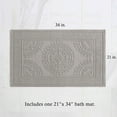 thumbnail image 4 of Taupe Grey, Medallion, 21" x 34" Bath Rug, Jean Pierre, 4 of 9