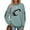 Navy, variant on ZJXFGS Ladies Football Sweatshirtsfootball Pullover Womenfootball Crewneck Womenfootball Mom Sweatshirts for Women Green L