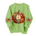 thumbnail image 4 of VKOYWKM Women's Fall Thanksgiving Sweatshirt Pumpkin Graphic Crewneck Long Sleeve Pullover Top, 4 of 5