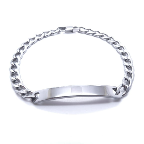 6mm ID Bracelets Stainless Steel Jewelry Gifts Smooth Bar High Polished Miami Cuban Chain 8"