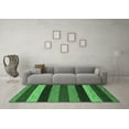 thumbnail image 3 of Ahgly Company Indoor Round Abstract Emerald Green Modern Area Rugs, 3' Round, 3 of 4