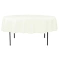 thumbnail image 1 of 1 Pc, Polyester 90" Round Tablecloth - Light Ivory/Off White For Weddings, Trade Shows, Showrooms, Events, 1 of 1